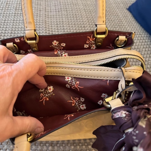 Coach Rogue Bag 25 In Signature Leather With Floral Bow Print Interior - Picture 16 of 16